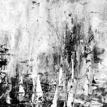 Noire et blanche abstract 3 Peinture à l'huile
